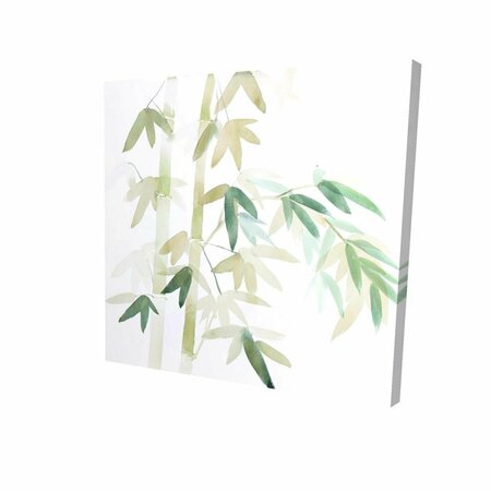 FONDO 16 x 16 in. Watercolor Bamboo Leaves & Branches-Print on Canvas FO2793496
